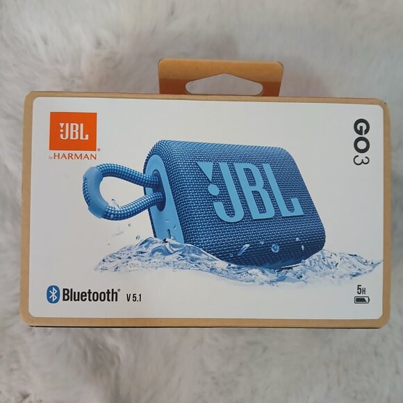 JBL NWT Go 3 Eco Portable Waterproof Bluetooth Speaker - Picture 1 of 6